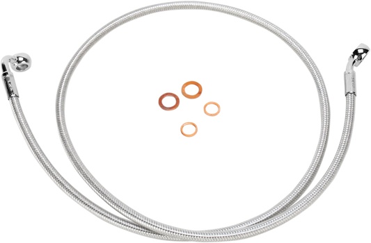 E-Z Align Braided Single Disc Front Brake Line