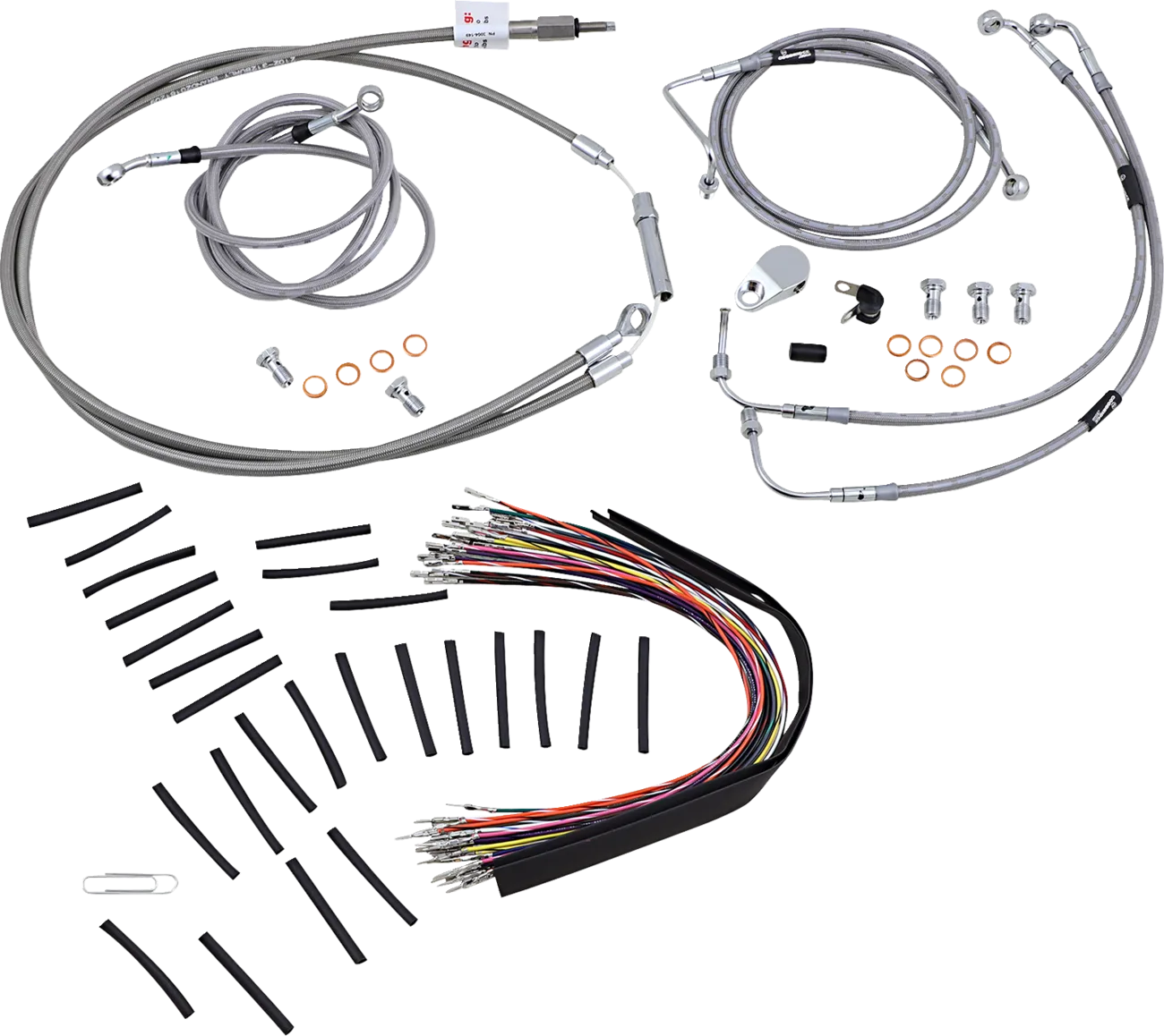 Complete Stainless Braided Handlebar Cable/Brake Line Kit