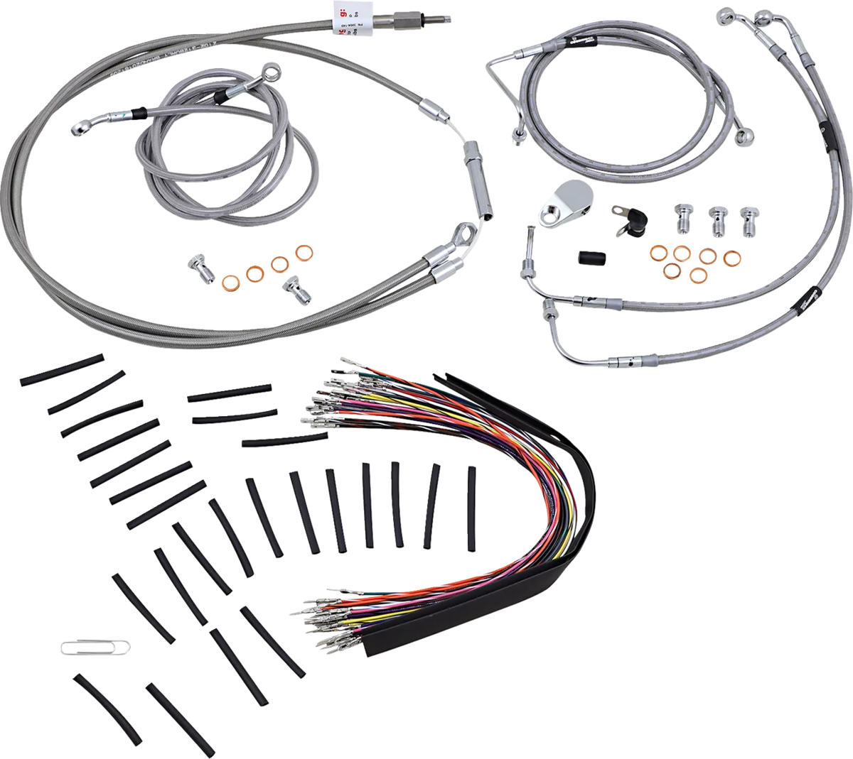 Complete Stainless Braided Handlebar Cable/Brake Line Kit