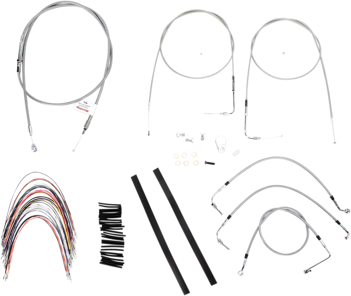 Complete Stainless Braided Handlebar Cable/Brake Line Kit