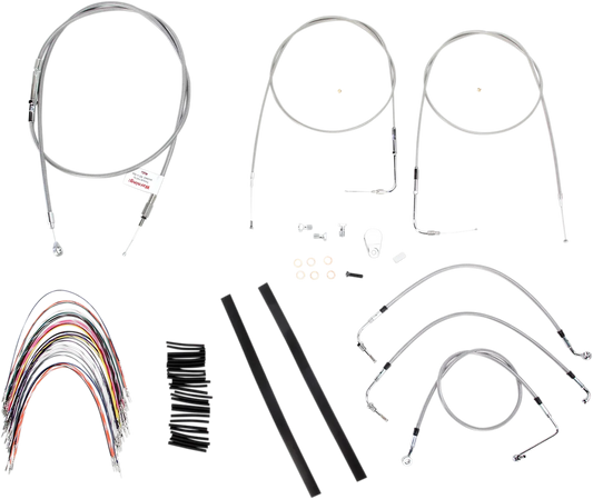 Complete Stainless Braided Handlebar Cable/Brake Line Kit