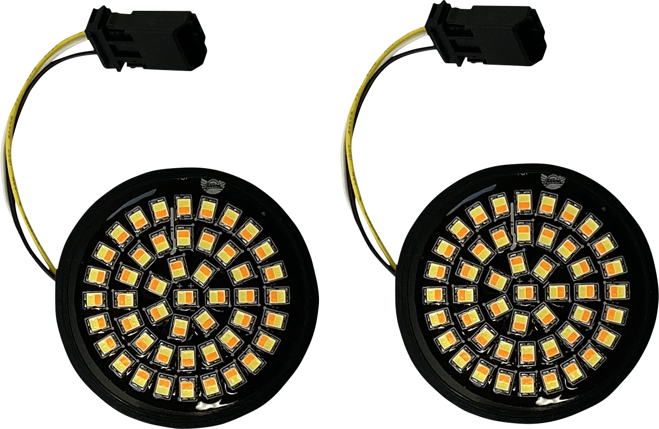 Genesis® 4 Solid Amber/White (Halo Free) LED Turn Signal Inserts for CVO™