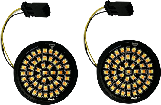 Genesis® 4 Solid Amber/White (Halo Free) LED Turn Signal Inserts for CVO™