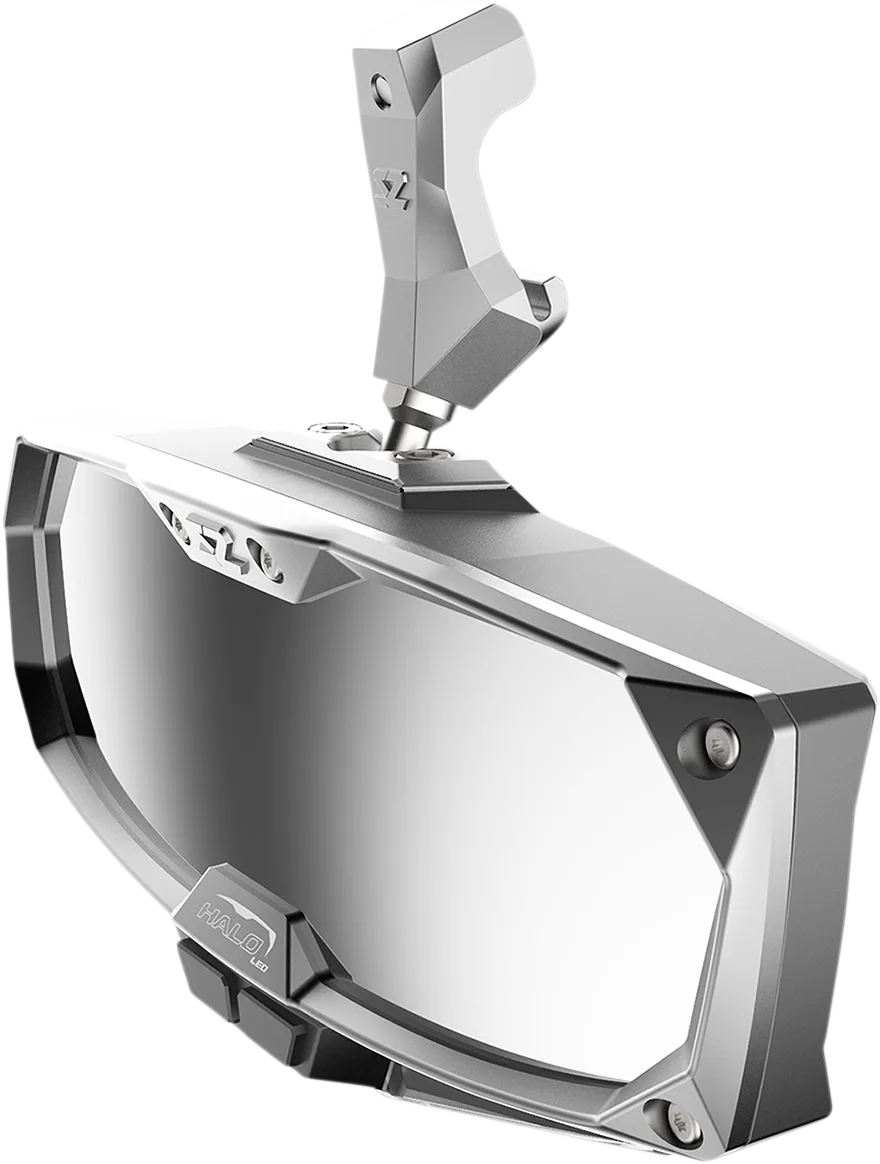 Halo R Rear View Mirror with Cast Aluminum Bezel/LED Cabin Light - Can Am Defender