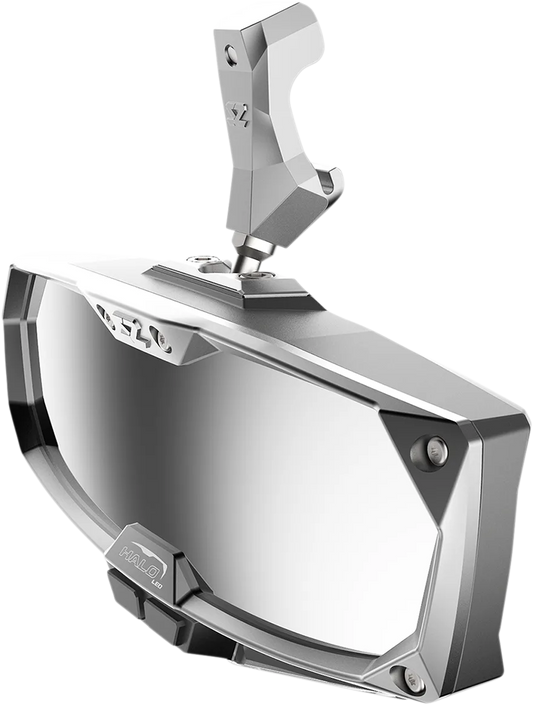 Halo R Rear View Mirror with Cast Aluminum Bezel/LED Cabin Light - Can Am Defender