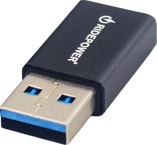 Male USB to Female USB-C Compact Power Adapter