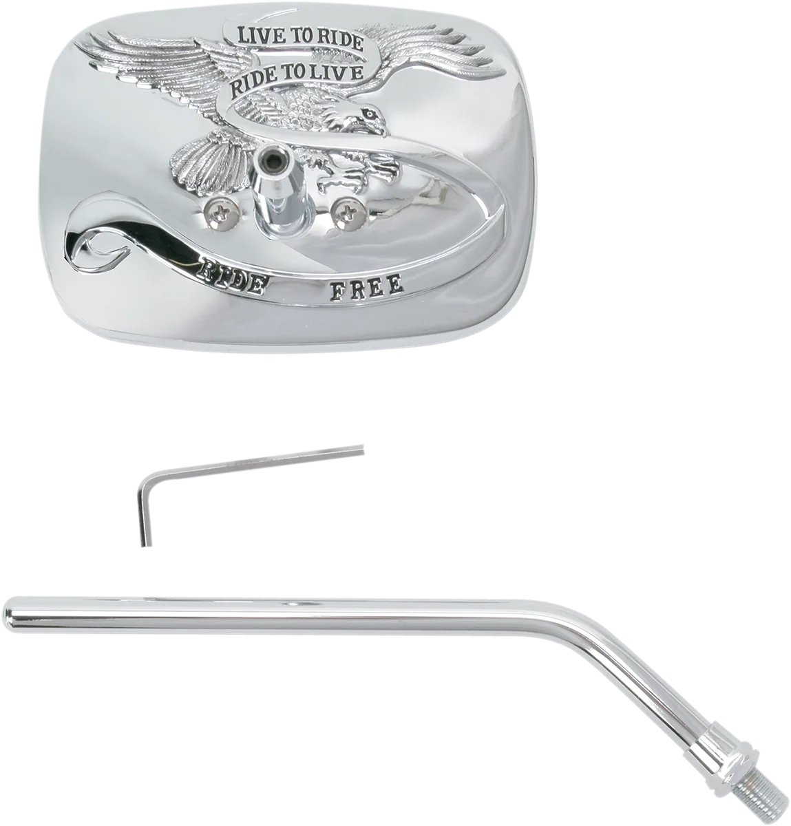 "Ride Free" Steel Mirror