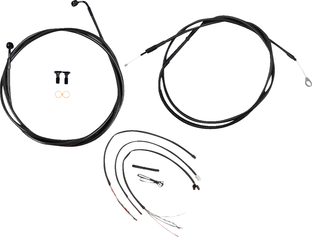 Complete Midnight Braided Handlebar Cable/Brake Line Kit — Standard