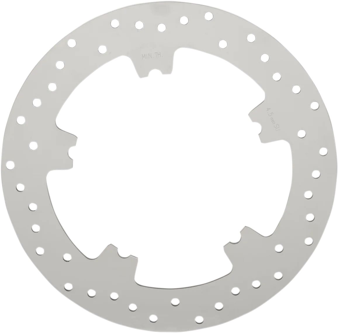 Polished Stainless Steel Drilled Brake Rotor