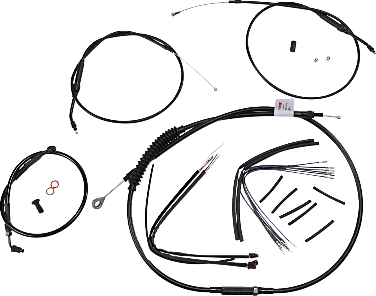 Extended Handlebar Cable and Brake Line Kit for Sportsters with ABS