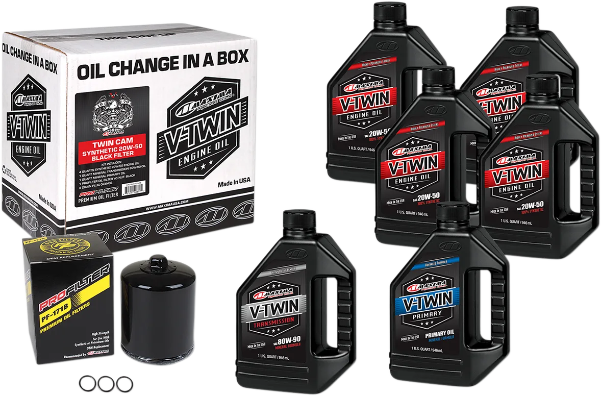 Twin Cam Synthetic 20W-50 Oil Change Kit