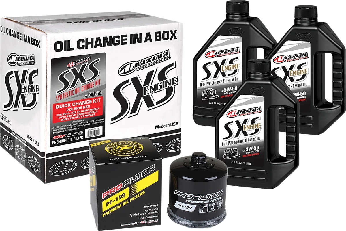 SXS/UTV Synthetic Quick Oil Change Kit