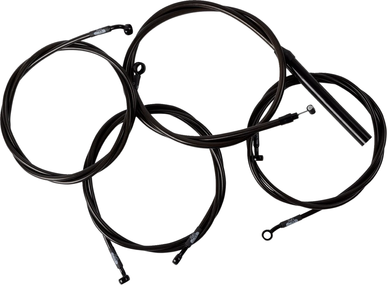 Complete Midnight Braided Handlebar Cable/Brake Line Kit — Standard
