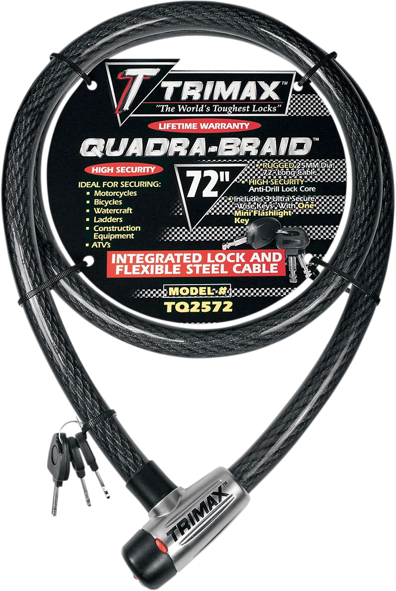 Quad-Braid Integrated Cable Lock