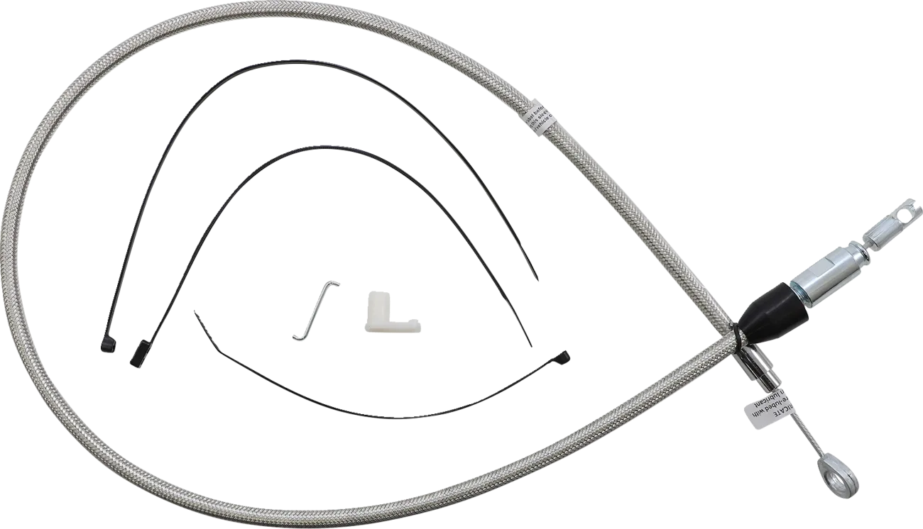 Polished Stainless Quick Connect Upper Clutch Cable