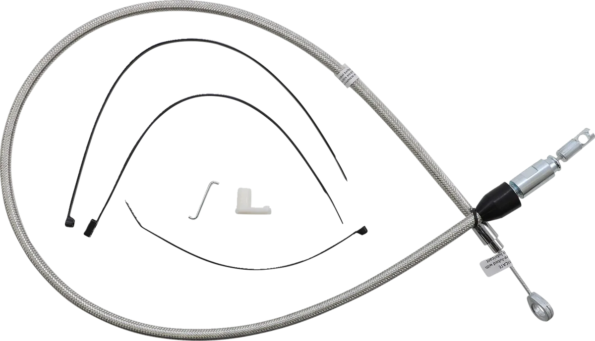 Polished Stainless Quick Connect Upper Clutch Cable