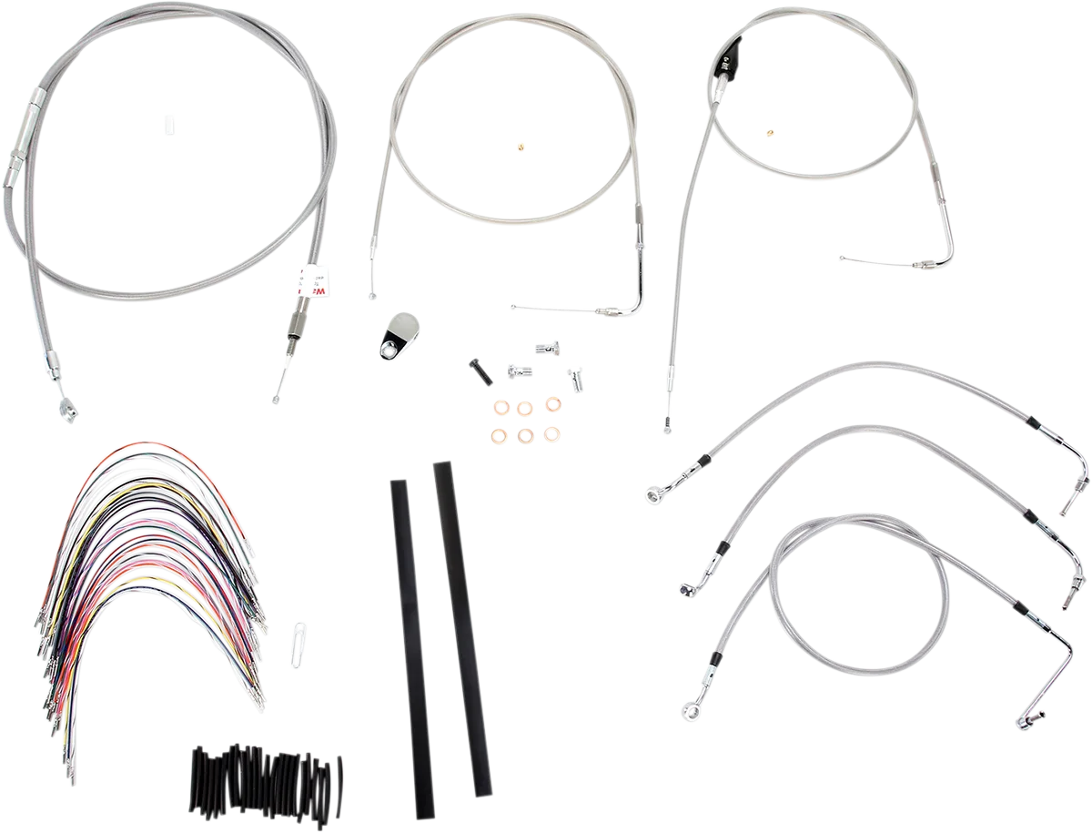 Complete Stainless Braided Handlebar Cable/Brake Line Kit