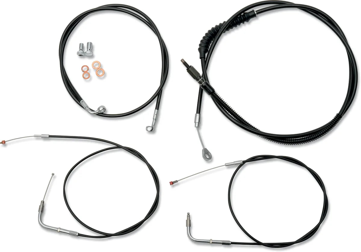 Standard Black Vinyl Handlebar Cable/Brake Line Kit — Ape Hanger