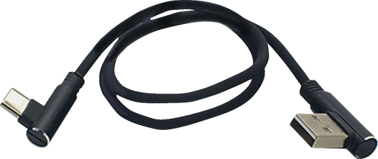 18" 90° Male USB to 90° Male USB-C Phone Charging Cable
