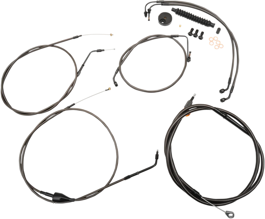 Standard Midnight Braided Handlebar Cable/Brake Line Kit — Ape Hanger