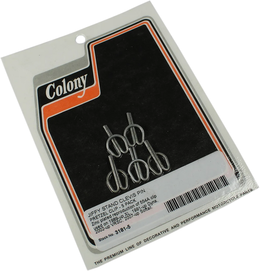Jiffy Stand Clevis Pin Pretzel Clips