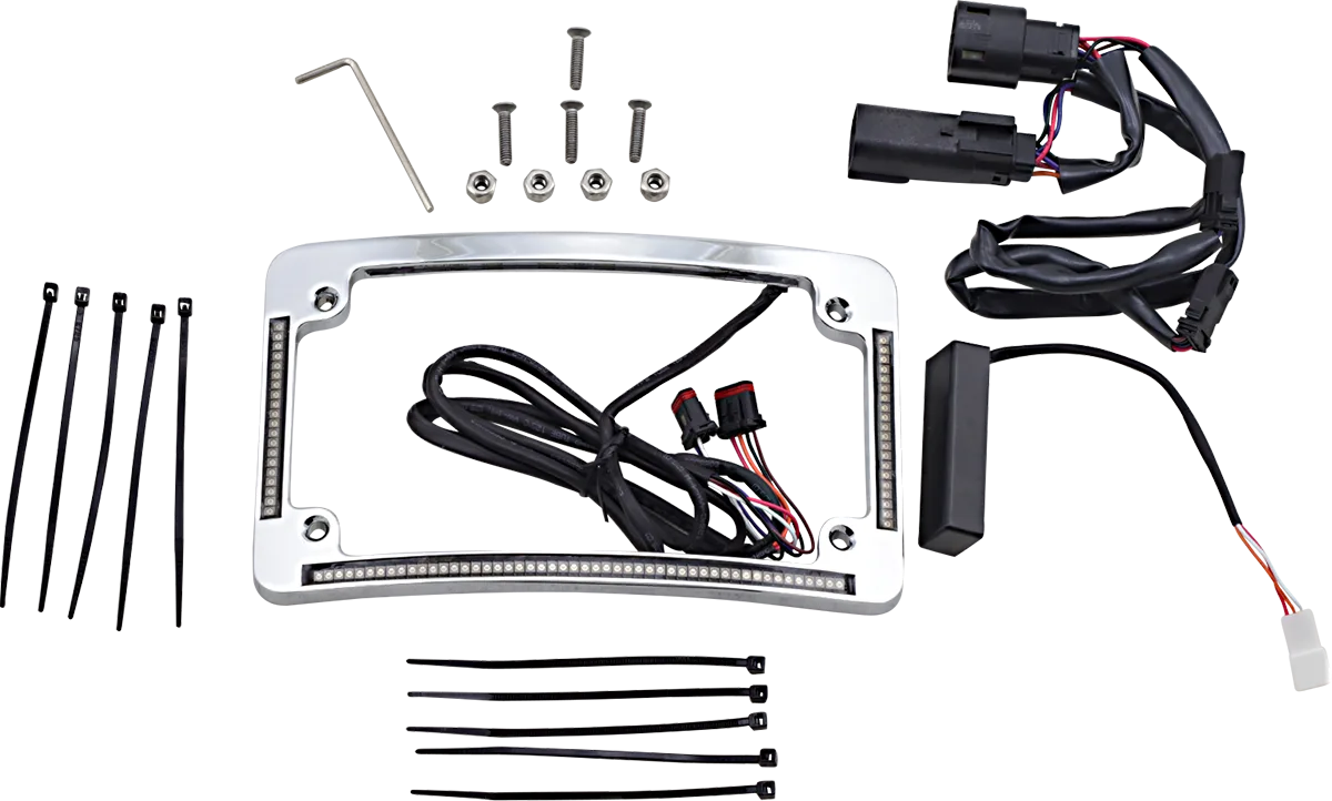 LED Radius License Plate Frame