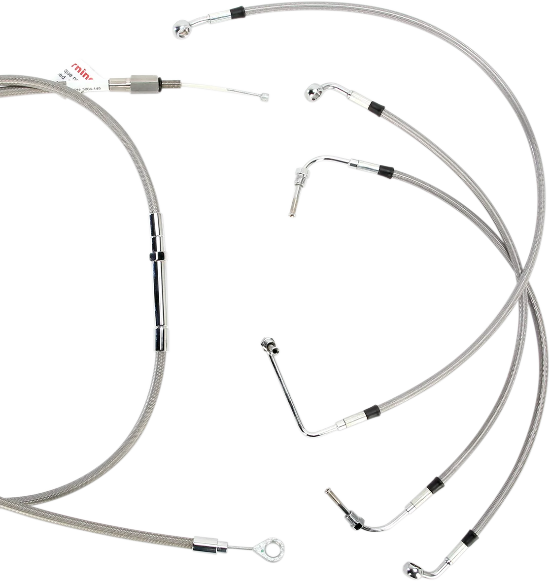 Complete Stainless Braided Handlebar Cable/Brake Line Kit