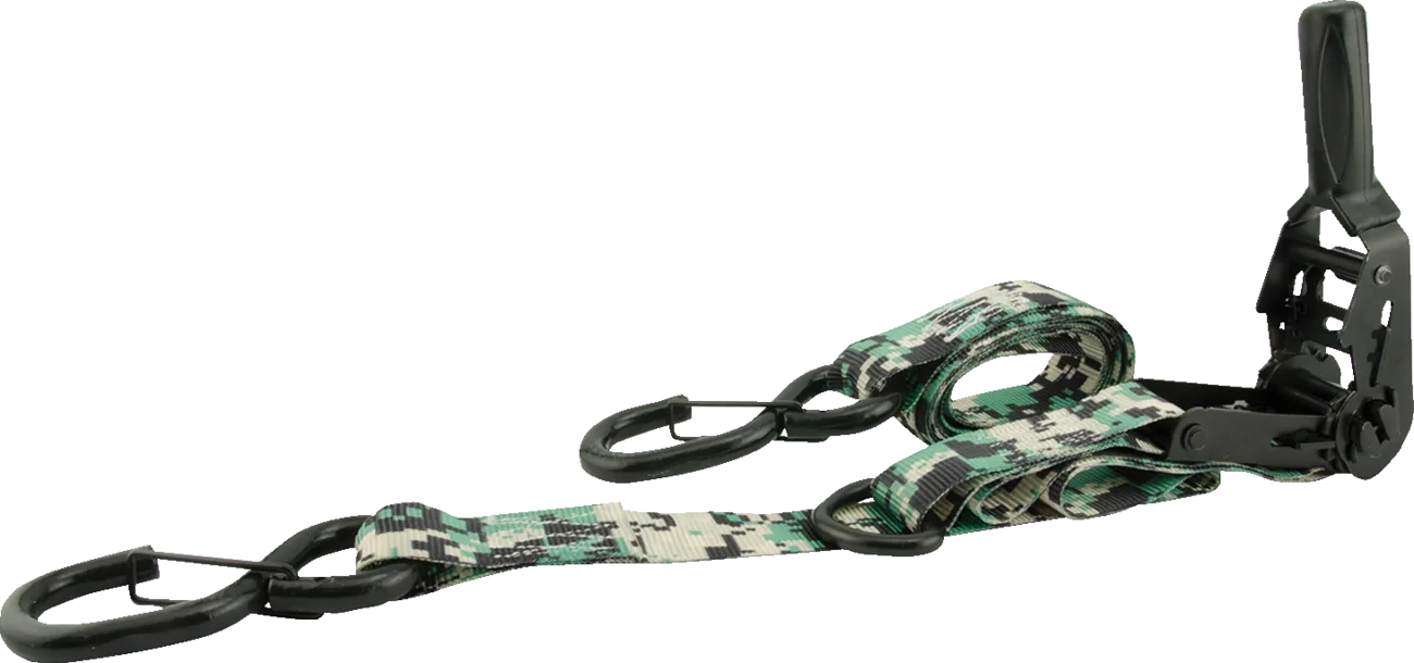 1-1/4" X 8' Camouflage Ratchet Tie-Down Straps