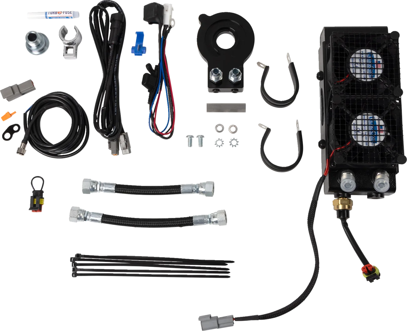 3.0 Side Mount Oil Cooler with Fan Kit for Sportster