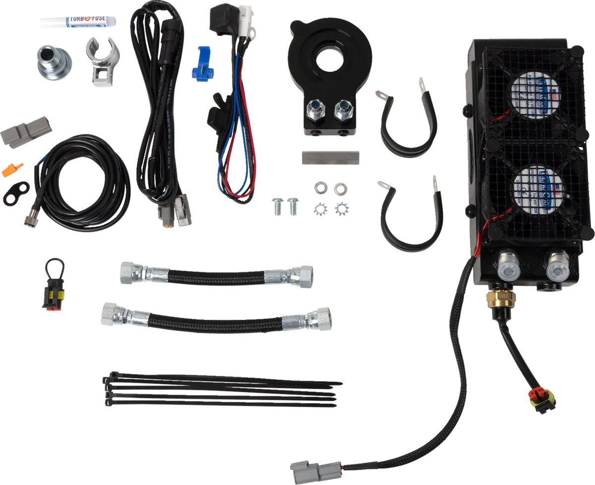 3.0 Side Mount Oil Cooler with Fan Kit for Sportster