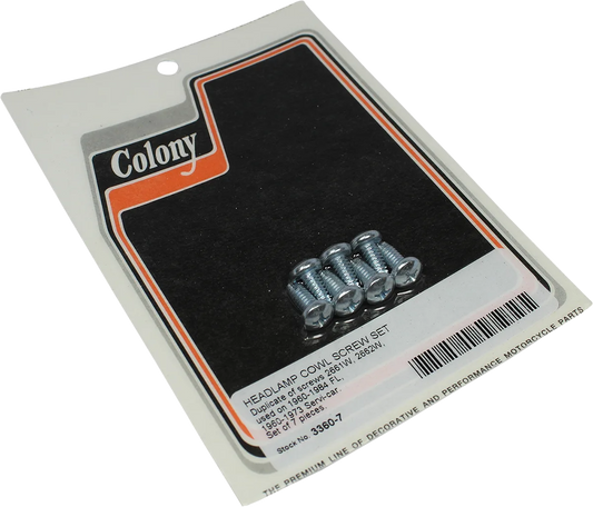 Headlamp Cowl Screw Set