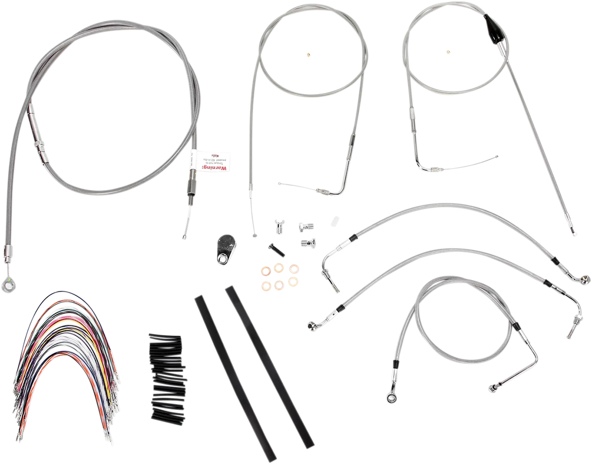 Complete Stainless Braided Handlebar Cable/Brake Line Kit