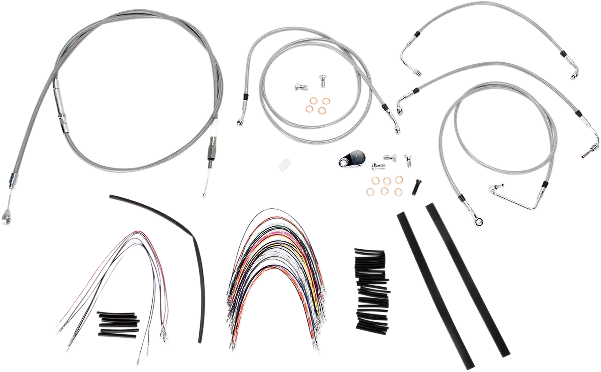 Complete Stainless Braided Handlebar Cable/Brake Line Kit