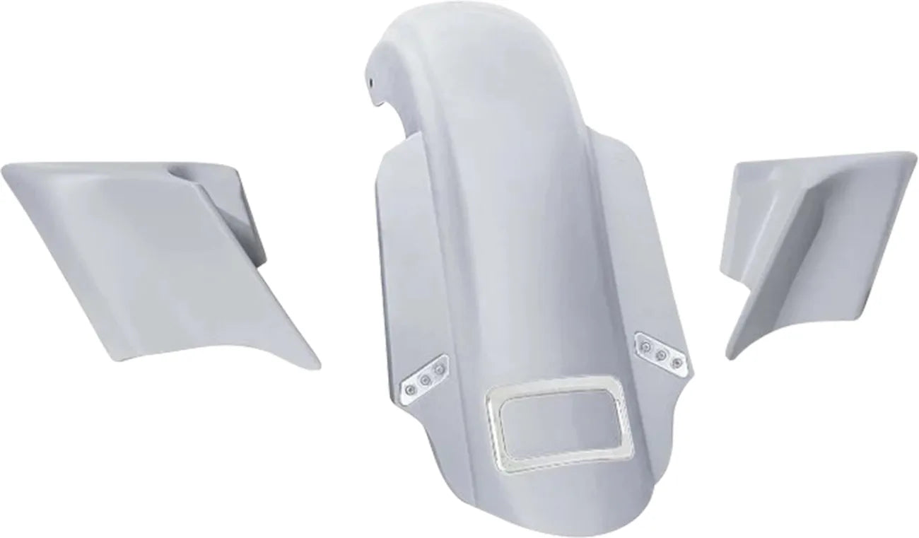 Swoop Three Piece Stretched Rear Fender Kit With Side Panels and Thunder Pods