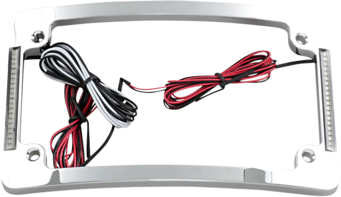 Tri-Radius License Plate Frame with Flushmount LEDs