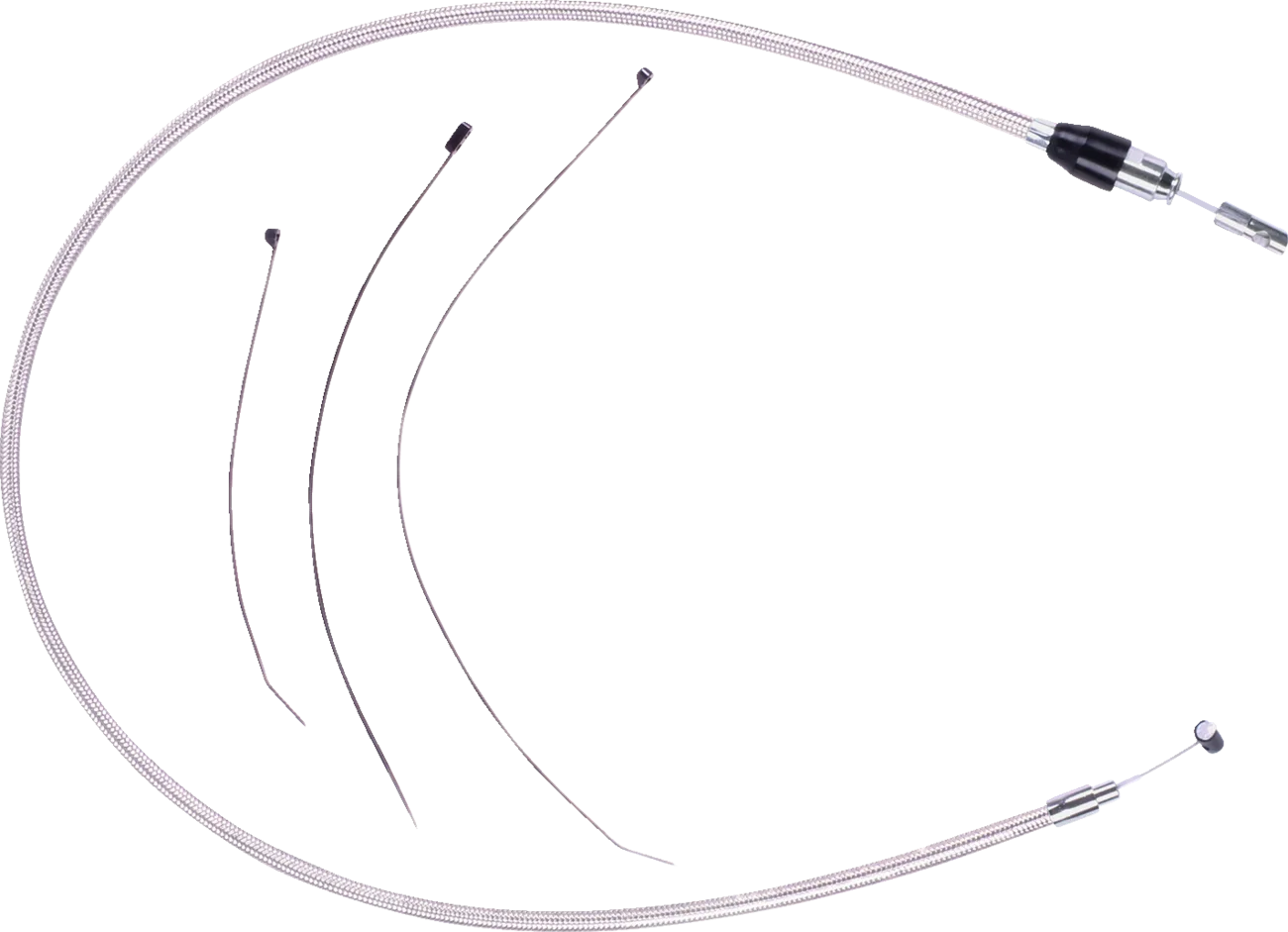 Polished Stainless Quick Connect Upper Clutch Cable