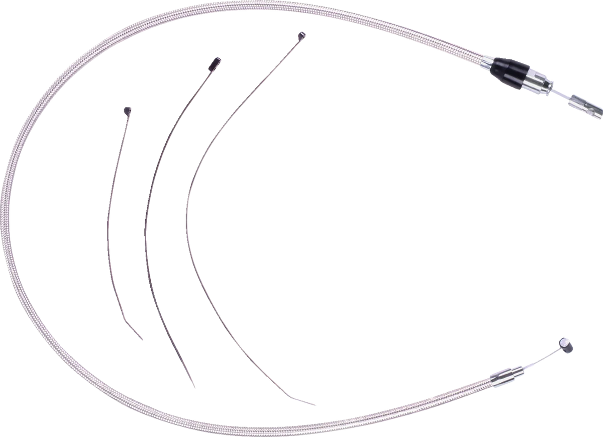 Polished Stainless Quick Connect Upper Clutch Cable