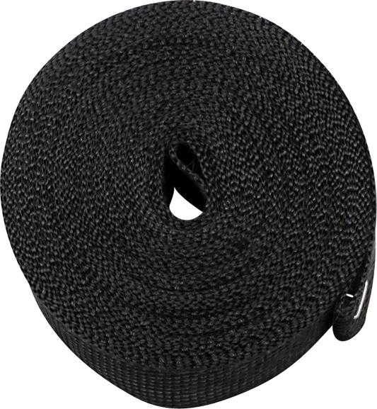 Black Metallic Lava Rock Exhaust Wrap with No Tie Wraps
