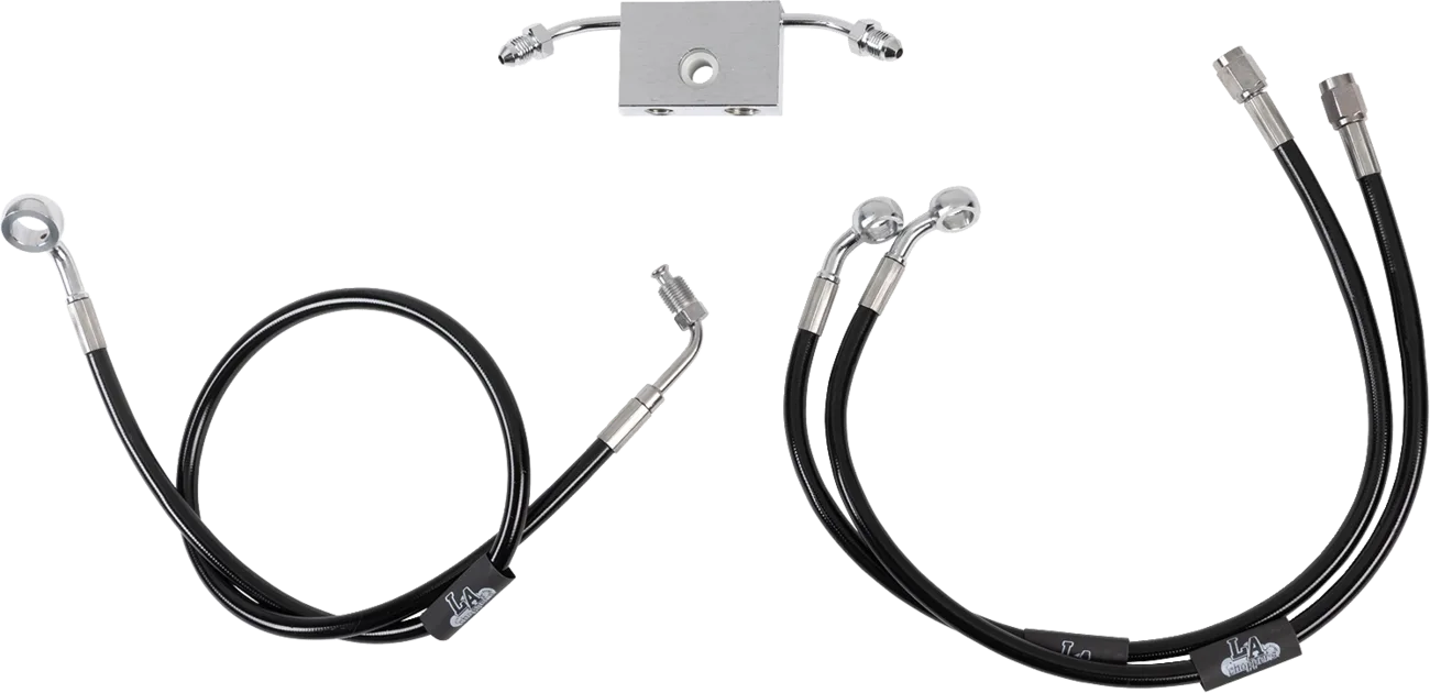 Black Braided Brake Line Kit