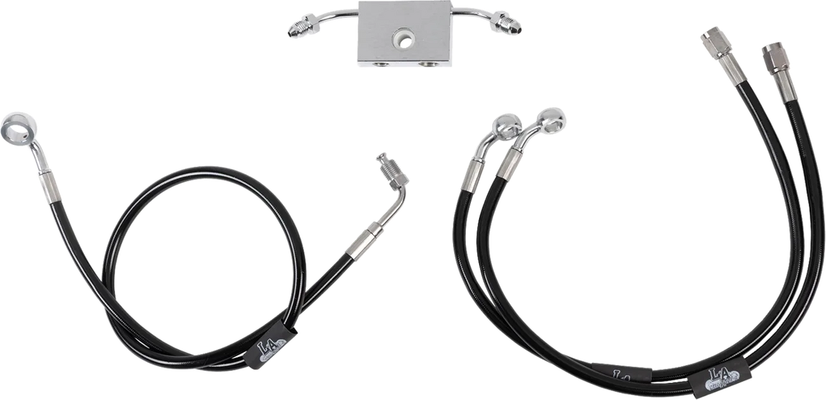 Black Braided Brake Line Kit