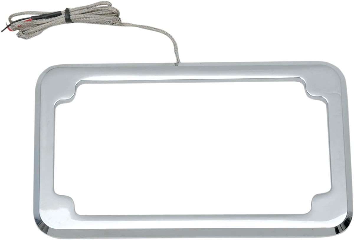 Beveled License Plate with Lights