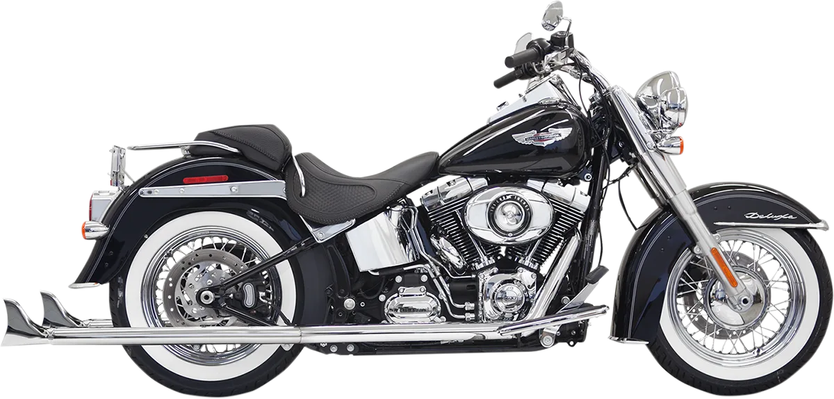 True Duals Exhaust System with Fishtail Mufflers — with Baffles