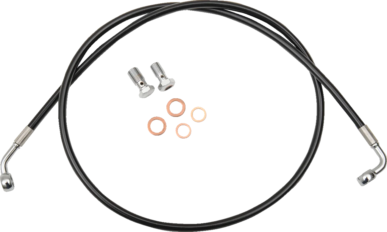 Black Braided Brake Line Kit