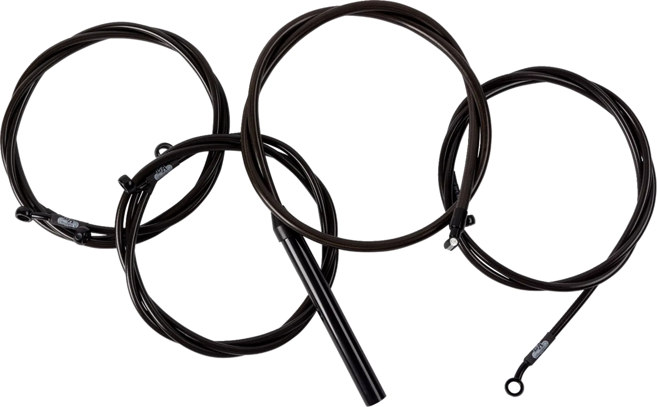 Complete Midnight Braided Handlebar Cable/Brake Line Kit — Standard