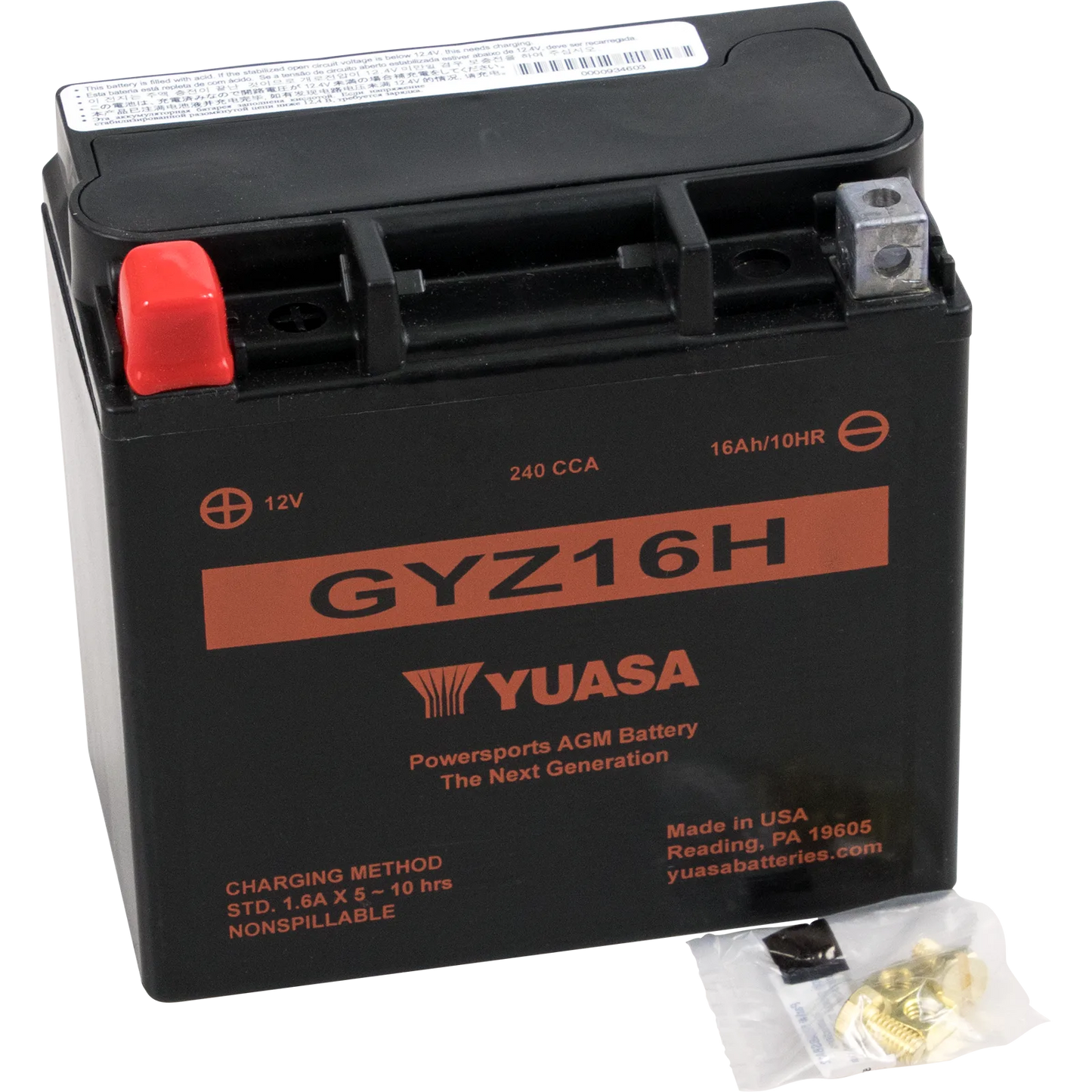 GYZ Factory-Activated AGM Maintenance-Free Battery