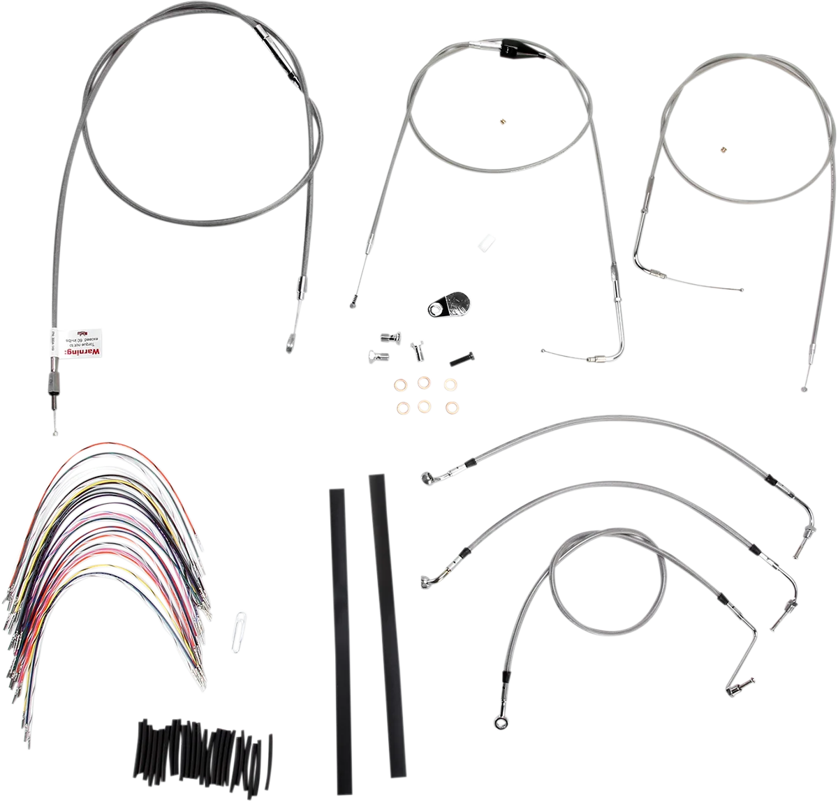 Complete Stainless Braided Handlebar Cable/Brake Line Kit