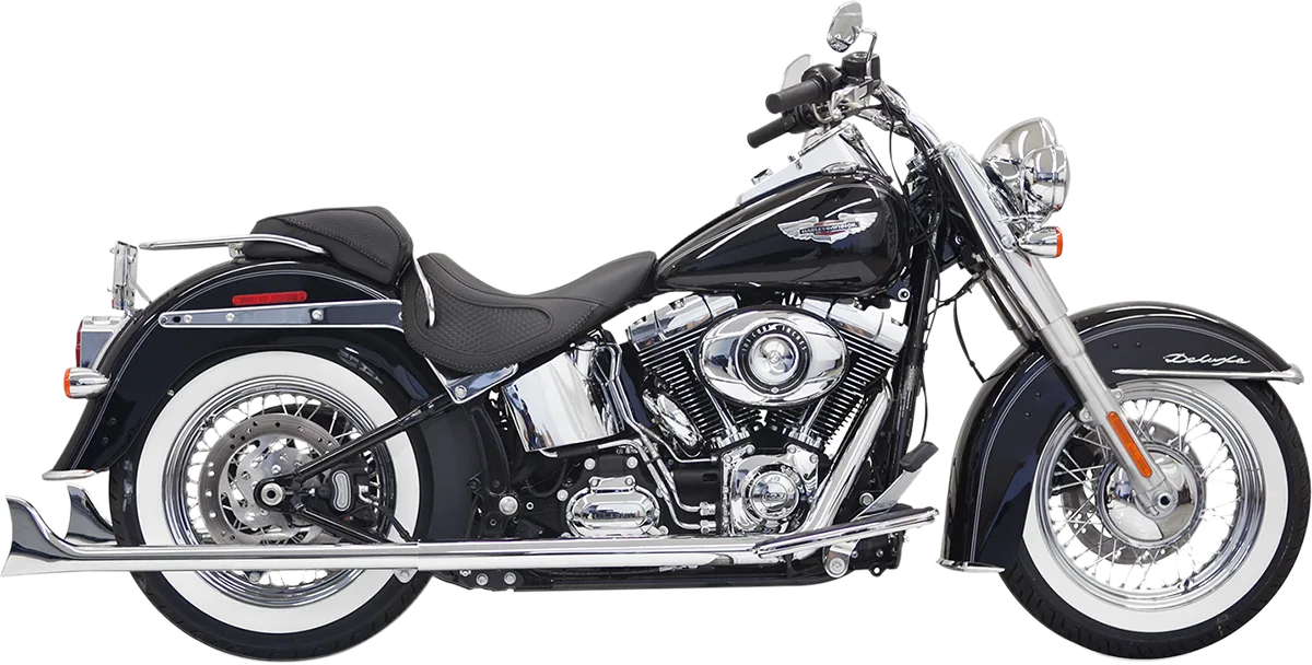 True Duals Exhaust System with Fishtail Mufflers — without Baffles