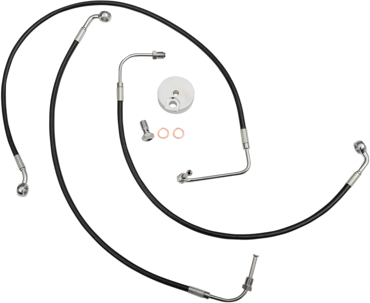 Black Braided Brake Line Kit