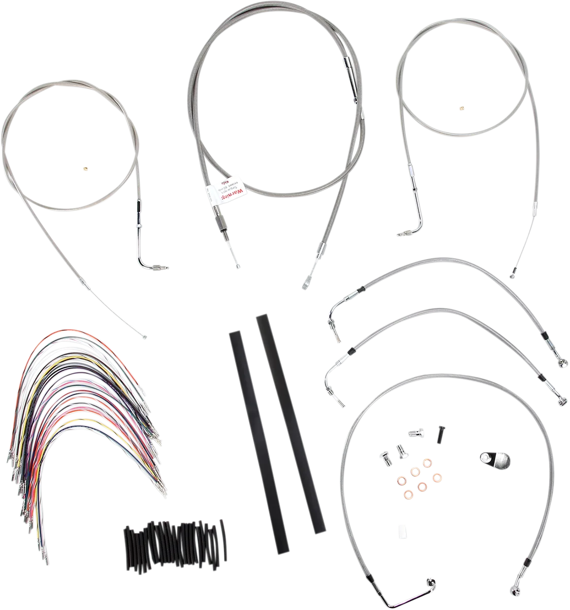 Complete Stainless Braided Handlebar Cable/Brake Line Kit