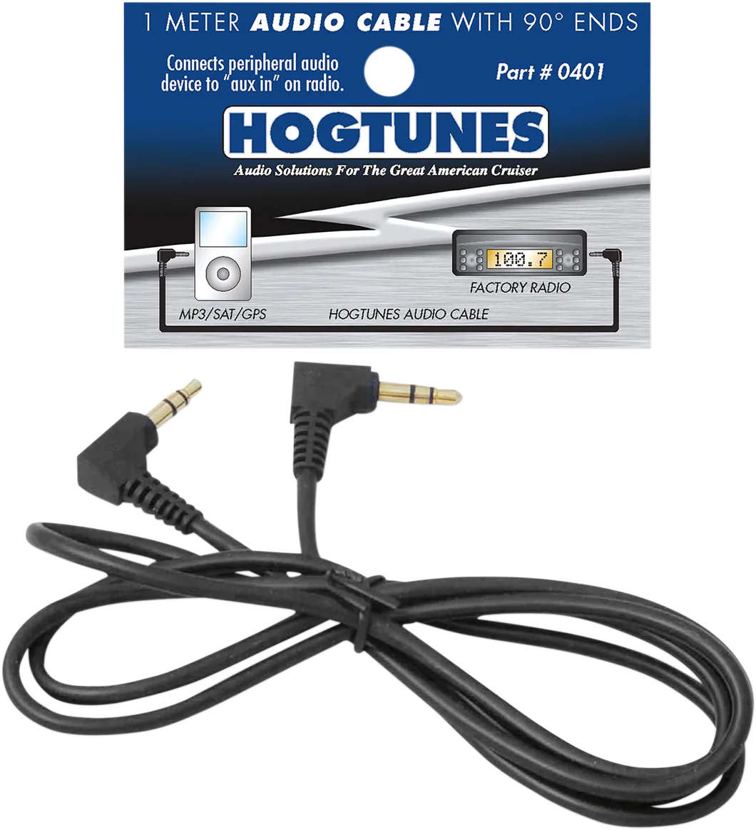 1 Meter Stereo Audio Cable with 90º Ends